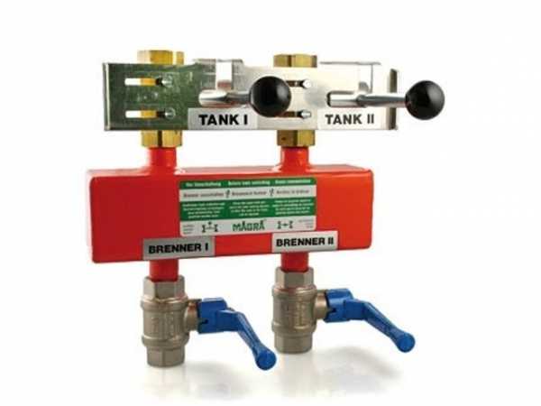 Ölverteiler MAGRA 1-strang 2 Tanks/2 Brenner 1/2