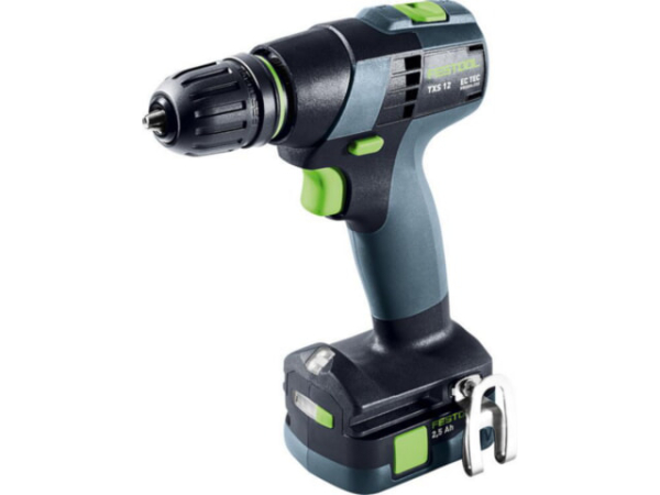 Akku-Bohrschrauber Festool TXS 12 2,5-Plus, 12 V mit 2x 2,5 Ah Akkus und Ladegerät