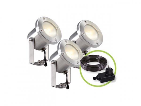 GARDEN LIGHTS CATALPA SET STRAHLER 12 V 3 tlg. 190 lm 3 W 3000 K