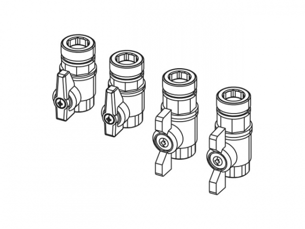 Sailer Kugelhahn-Set für Frischwasserstation FRIWASTA BASIC 40 l/min