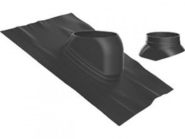 Buderus Universal-Dachziegel, Ø 125 mm, 25 °–45 °, schwarz, Regenkappe, 7738112621
