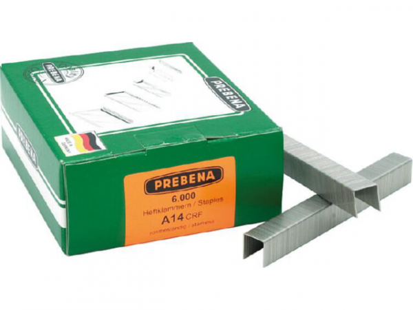 Heftklammer Type A, 14 mm, V2A, VPE = 6000 Stk.