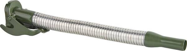 Ausgussstutzen flexibel für Benzin, d=20mm, RAL 6003 grün