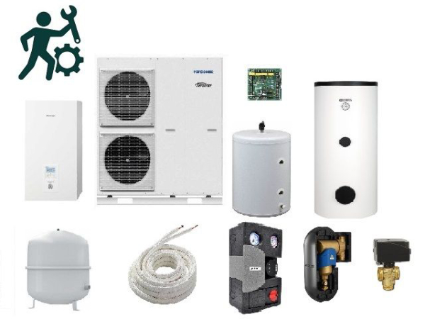 Panasonic Wärmepumpen-Spar-Komplettpaket Aquarea T-Cap Split SuperQuiet 12 kW inkl. Panasonic Inbetriebnahme