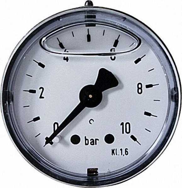 Rohrfeder-Glyzerinmanometer d = 40mm 0-16 bar