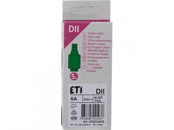 Diazed-Sicherungseinsatz 6 A 1 Pack 5 Stück