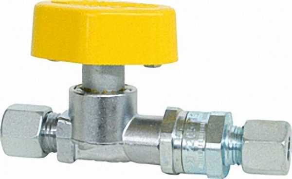 Schnellschlussventil mit TAE Eingang 12mm Ausgang 12mm Durchgangsform