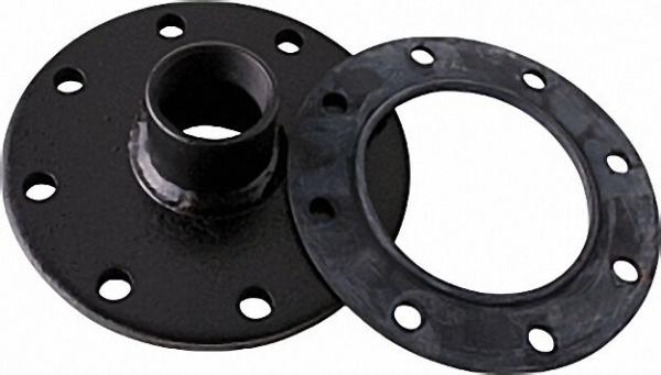 Flanschplatte mit Dichtung Edelstahl 180mm Muffe DN 40 (1 1/2'')