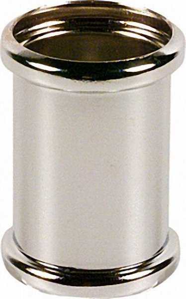 DoppelMuffe Messing verchromt 32 x 32mm, mit 2 O-Ringen