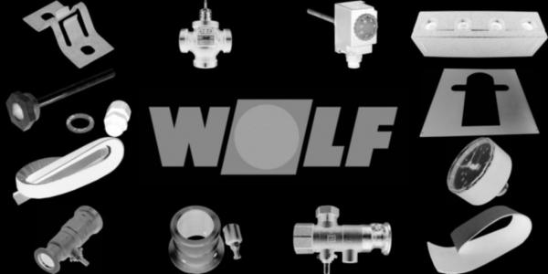 WOLF 2484339 Anschraubwinkel hinten rechtsinkl. Befestigungsmaterial weiß
