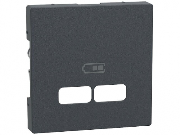 Zentralplatte für USB Ladestation Einsatz, anthrazit