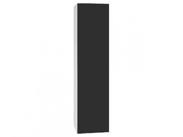 Hochschrank ELA mit Softclose Korpus weiß smt - Front schwarz Front schwarz smt 400x1600x350mm