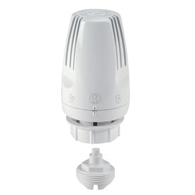 Giacomini R468CX001 Thermostatkopf, Flüssigkeitsfühler, 30x1,5 Anschlussgewinde mit Adapter 30 x 1,5