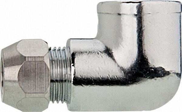 Winkel-Verschraubung 90° verchromt 3/8'' x 10mm