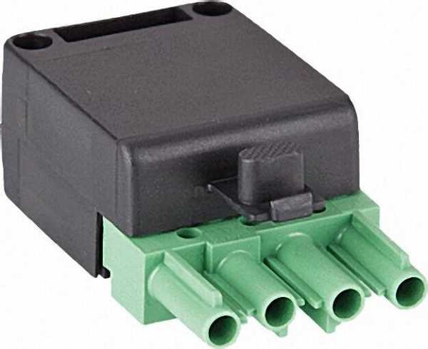 Stecker 4-polig grün/schwarz, 250/400V, 16A System Wieland