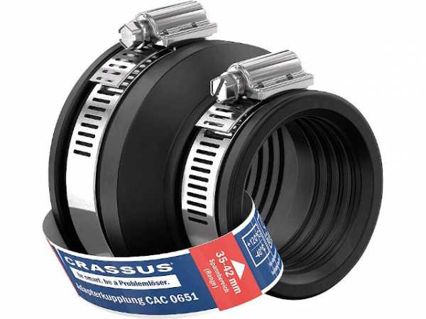 Adapterkupplung CAC 0651 Spannber. 50-65 x 35-42mm EPDM, PN 0,6 bar