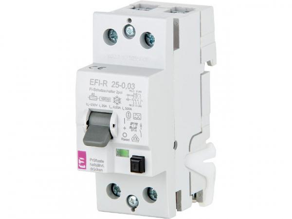 FI-Schalter EFI-R, 4-polig, 25A, 30mA, 10kA, Typ A, unver- zögert