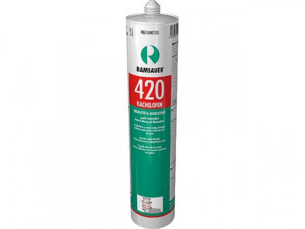 RAMSAUER Kachelofen 420, temperaturbeständige Fugendicht- masse, perlweiß, 310 ml