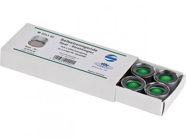 SelfClean Eco Selbstreinigende Spar-Strahlregler, 7,5 l/min M 22x1 IG, VPE 10 Stück