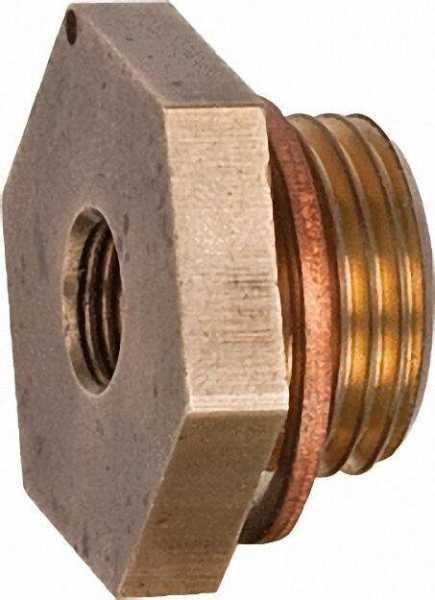 Gewindeadapter DN15 (1/2'') x M10 mit Plombierbohrung inklusive Kupferdichtung