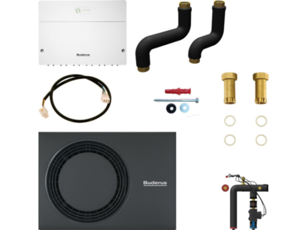 Buderus Hybrid-Brennwertkessel Logano plus KB195i Paket Ergänzungs-Set WLW-7 MB A H 7 kW mit Hybridmanager HM200 Hybridgruppe HF-Set HYC25,
