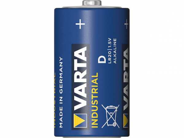 VARTA INDUSTRIAL Batterien Mono D LR20 ALKALINE, VPE 20 Stück im Karton