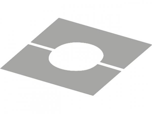 Doppelwandiges Abgassystem Abdeckblende 0-25°, DN250, zweiteilig