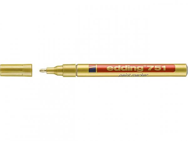 EDDING Lackmarker 751 gold Strichbreite 1 - 2mm Rundspitze