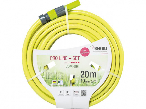 Wasserschlauch-Set Pro Line Gelb 19mm 3/4' 20m mit Armatur