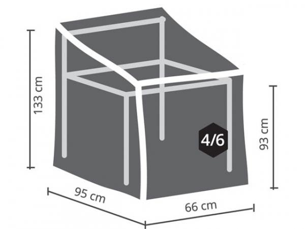 Schutzhülle für 4-6 Stapelsessel 66x95x33/93 OCSC95