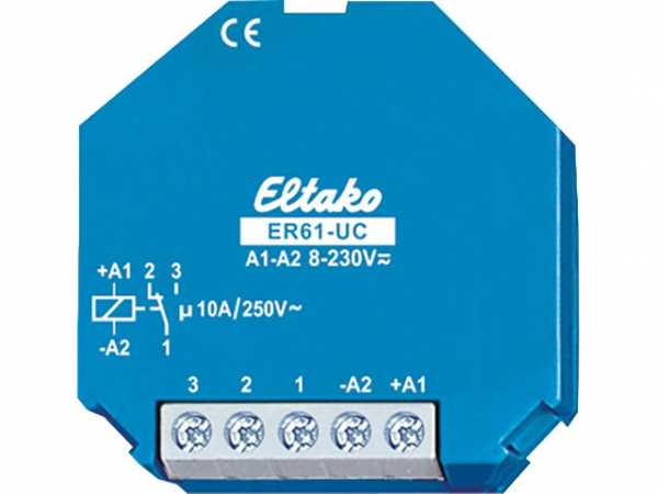 UP Schalterrelais Eltako 1 Wechsler 10A/250V AC ER61-UC