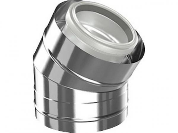 Buderus Konzentrischer Bogen, Ø 80/125 mm, 30°, Edelstahl / Kunststoff, 7738112702