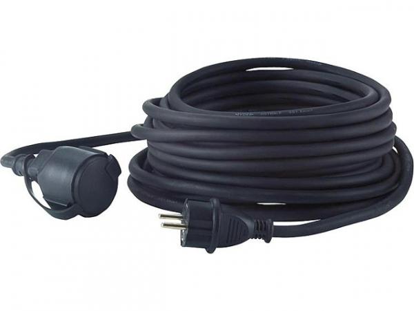 Verlängerungsleitung 10m, Kabel H07RN-F 3G1, 5, schwarz, IP44