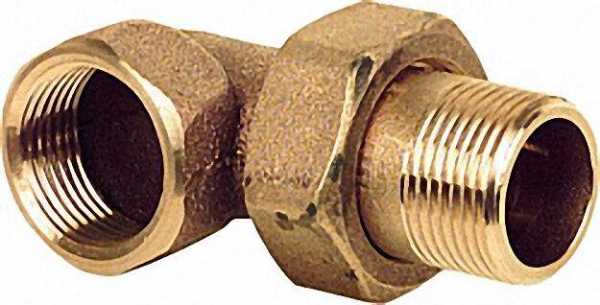 Rotguß-Gewindefitting Winkelverschraubung konisch dichtend Typ 3098 1/2'' i/a