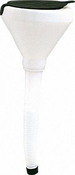 Trichter mit flex. Auslauf Sieb und Verschuß Dm 180mm