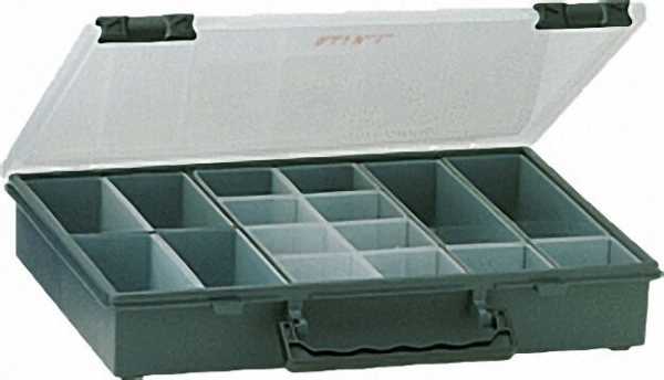 Kleinteilebox schwarz mit 16 Fächern B=325mm, L=260mm, H=55mm