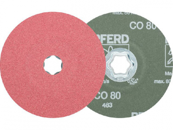 Fiberscheibe Pferd COMBICLICK, d 125 mm, Körnung CO80