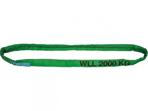 Rundschlinge aus Polyester DIN EN1492-2 Grün= 2t, Länge 4m