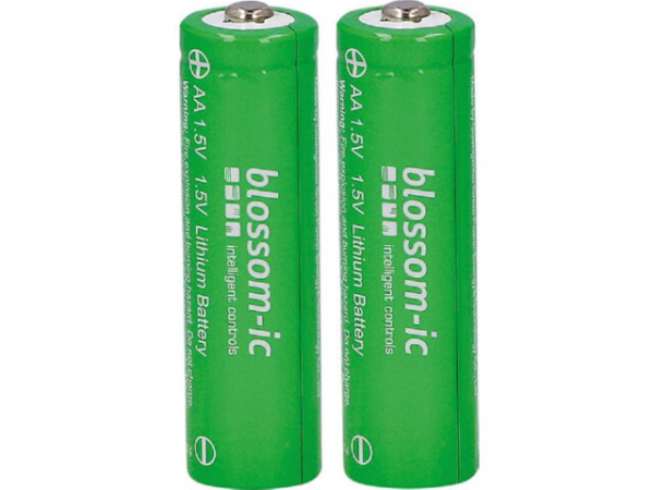 Batterie Lithium Blossom-IC, AA 1,5V, Set bestehend aus 2 AA Batterien