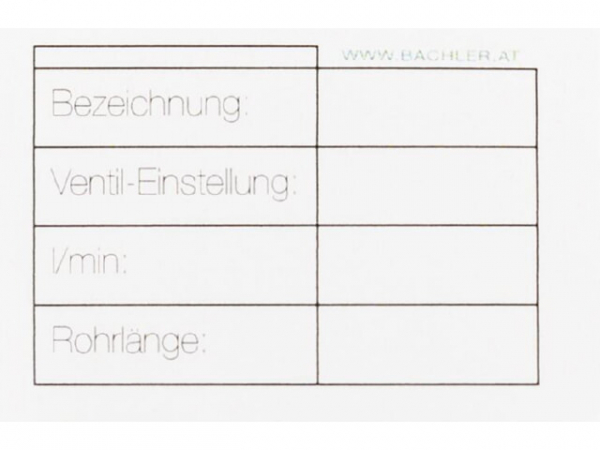 Hinweisplakette Fußbodenheizungs-Verteiler 35 x 25 mm, 50 Stück