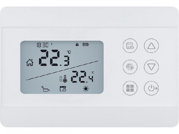 Raumthermostat Digital Imit Silver CR S, kabelgebunden