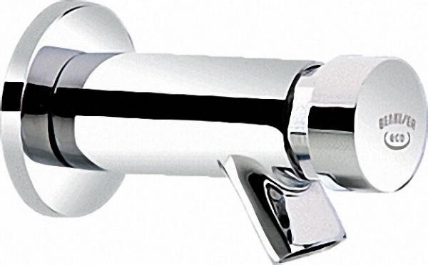 Wandauslauf Selbstschluss-Ventil für Kalt- o. Mischwasser mit Schwall-Strahl DN 15 (1/2'')