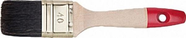 Pr. -Flachpinsel 40mm Bl. -Zwinge, schw. China- borste, 3-fach gek. 90 % Tops