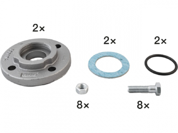 Biral Zwischenstück Nr. 31, 2x20mm R 2"xDN40, PN 6, GG