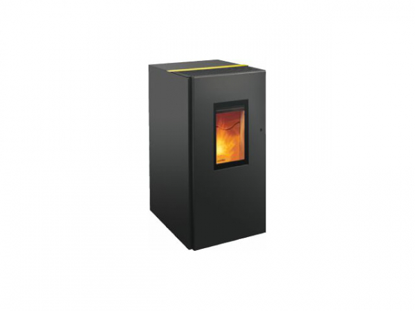 Buderus Pellet-Primärofen Pat SX water+, 2-8 kW, Dekorleiste Edelstahl, black, 7736601051