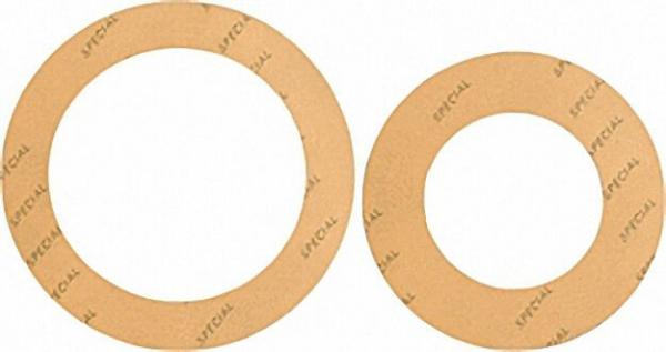 Spezial-Flanschdichtung DN=65 PN=6 65 x 110mm 2mm stark/ gelb