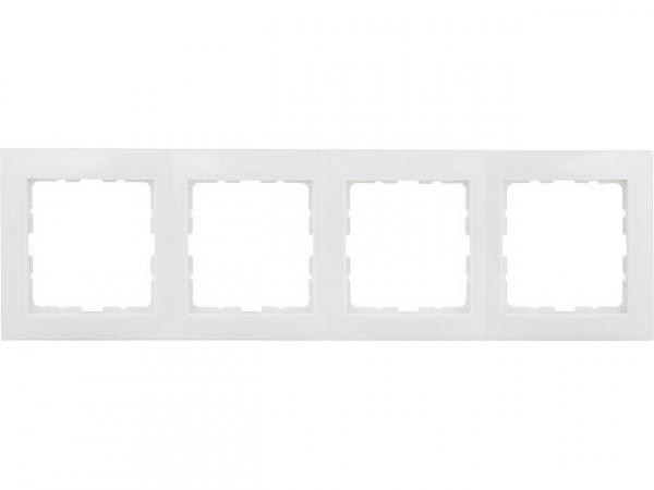 Rahmen Berker 10148989, 4fach S.1 polarweiß, glänzend, 1 Stück