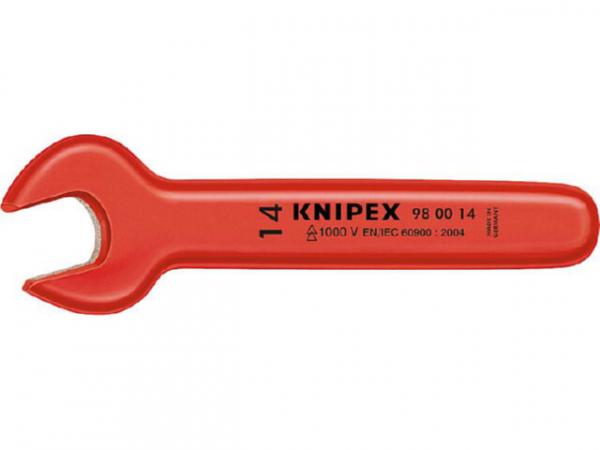 Maulschlüssel KNIPEX isoliert bis 1000V, Maulstellung 15°, SW18