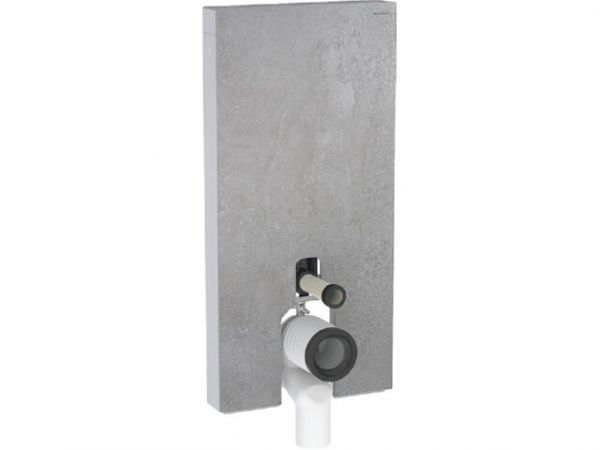 GEBERIT Monolith Plus Sanitärmodul für Stand-WC 101cm, Steinzeug Betonoptik/Aluminium