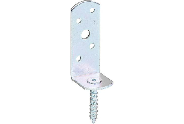 Flechtzaunhalter L-Form, 115x31,5mm, galvanisch verzinkt, dickschichtpassiviert